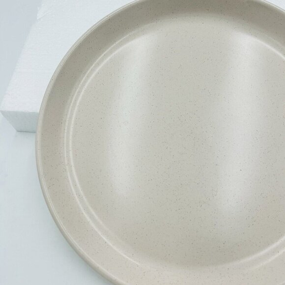 Stone + Lain Speckled Light Taupe Stoneware 10.25" Dinner Plate Spill Edge - Picture 3 of 6